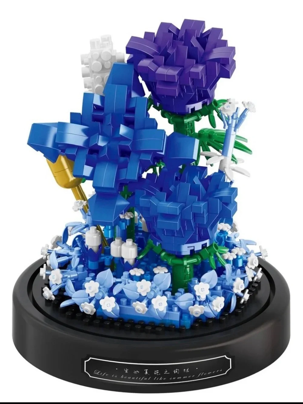 Blue and Purple Flower Building Set